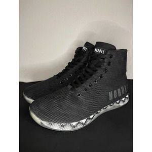 NOBULL High Top Black Canvas Trainer Shoes Sneakers Men’s 10 / Women 11.5 NEW